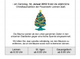 864 - Xmasbaumaktion 14. Januar – Christbaumaktion